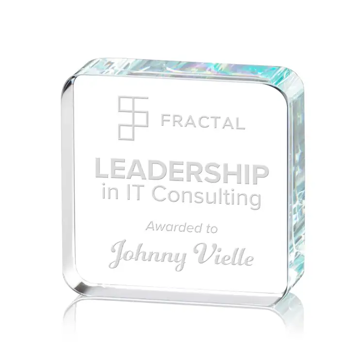 Bramalea Starfire Crystal Award - Deep Etch