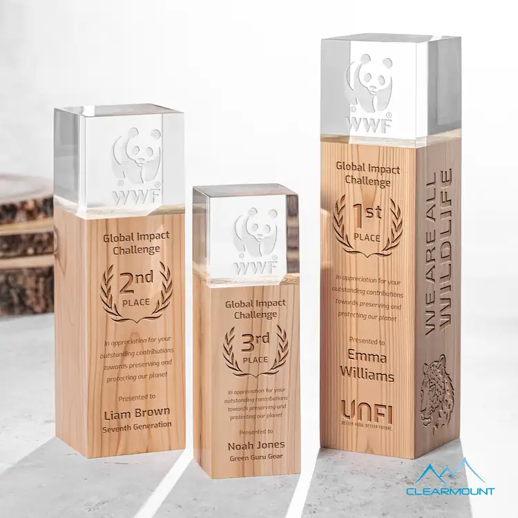 Branche Wood and Acrylic Award - Laser Engraving