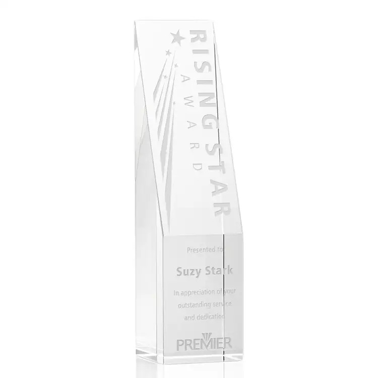 Braxton Crystal Award - Deep Etch #4