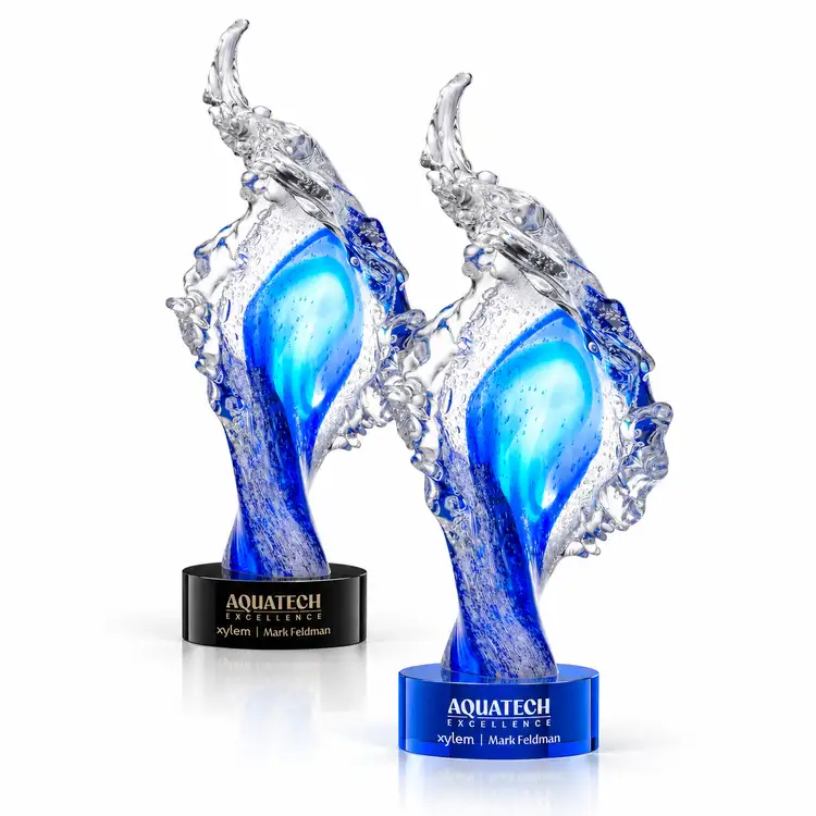 Breaker Award on Marvel Base - Glass - Engraved and Colorfill