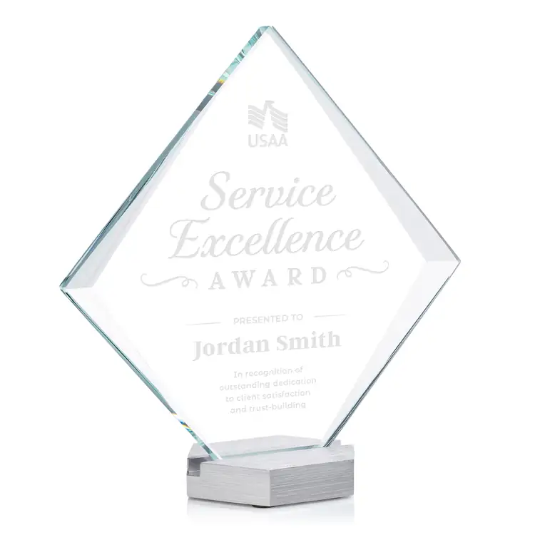 Bryce Starfire Crystal Award - Deep Etch #2