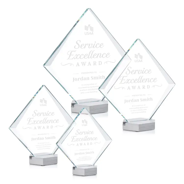 Bryce Starfire Crystal Award - Deep Etch