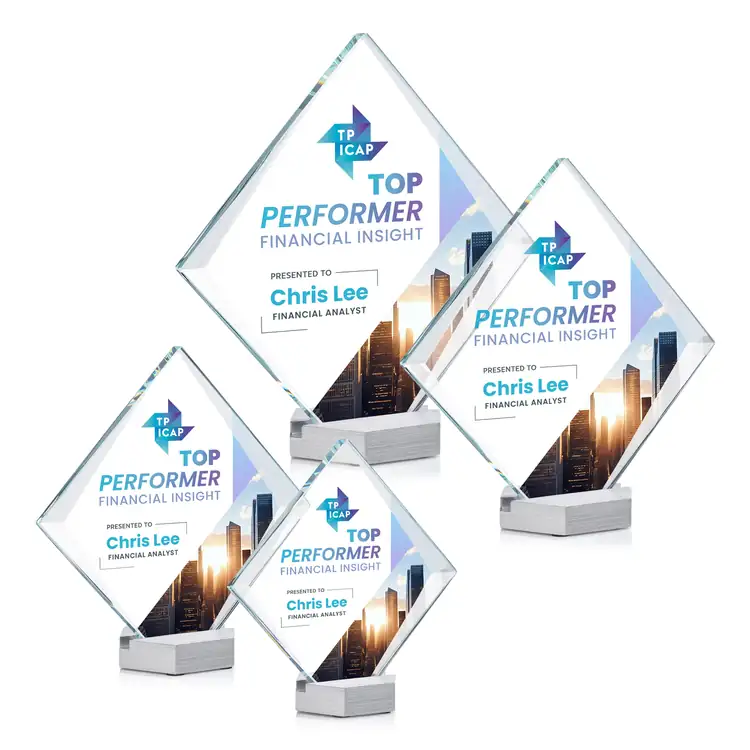 Trophée Bryce en cristal Starfire - Multicolore