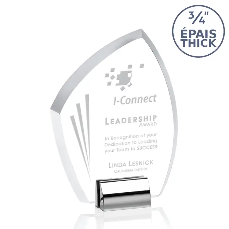 Burnamthorpe Starfire Crystal Award on Chrome Base #2