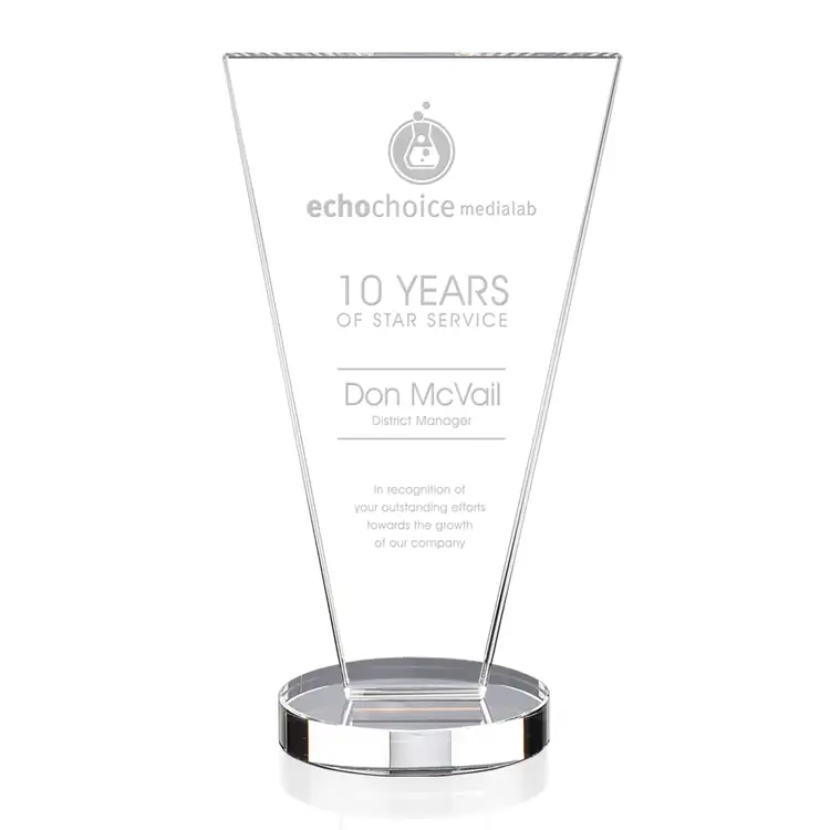 Burney Crystal Award - Deep Etch #2
