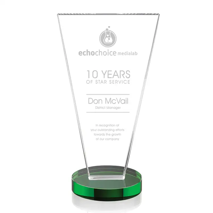 Burney Crystal Award - Deep Etch #4