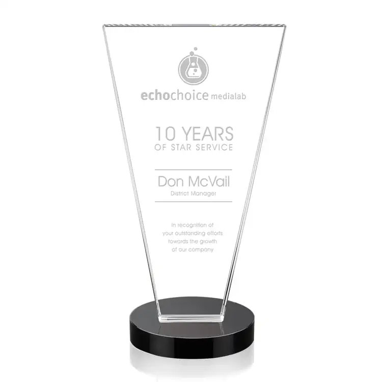 Burney Crystal Award - Deep Etch #5