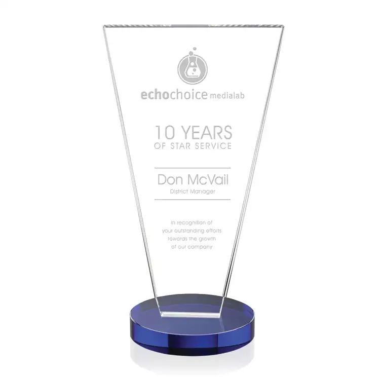 Burney Crystal Award - Deep Etch #6