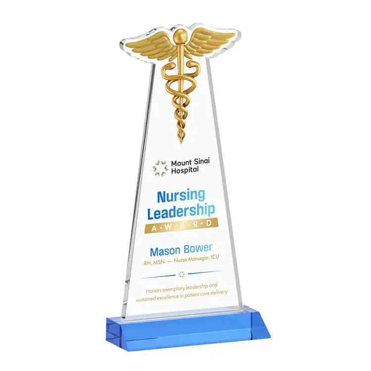Caduceus Award - Starfire Crystal - Multicolor #10