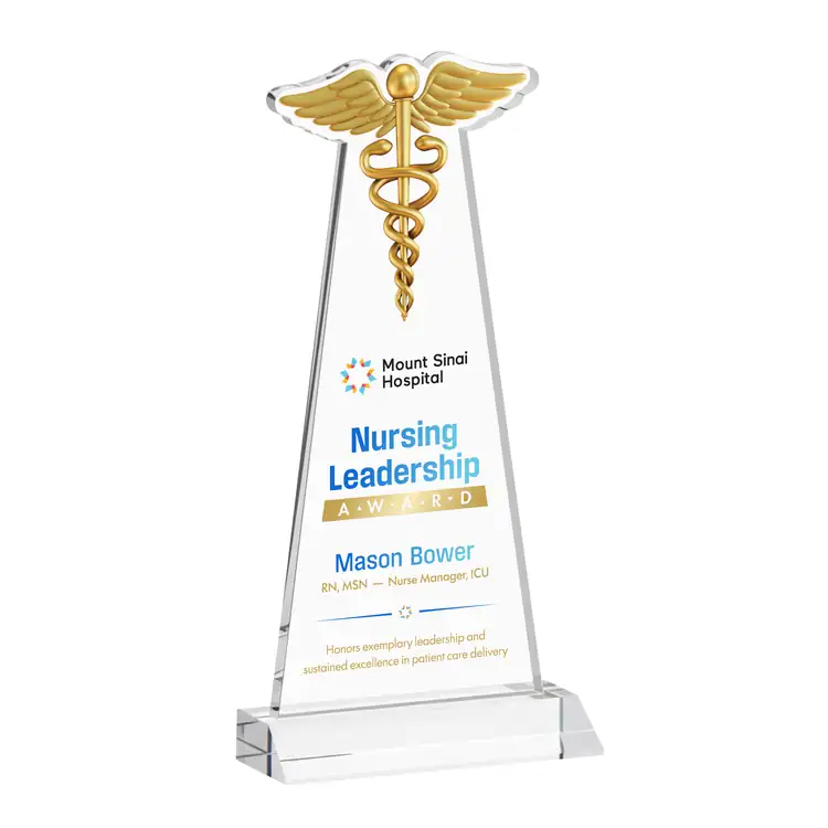 Caduceus Award - Starfire Crystal - Multicolor #2