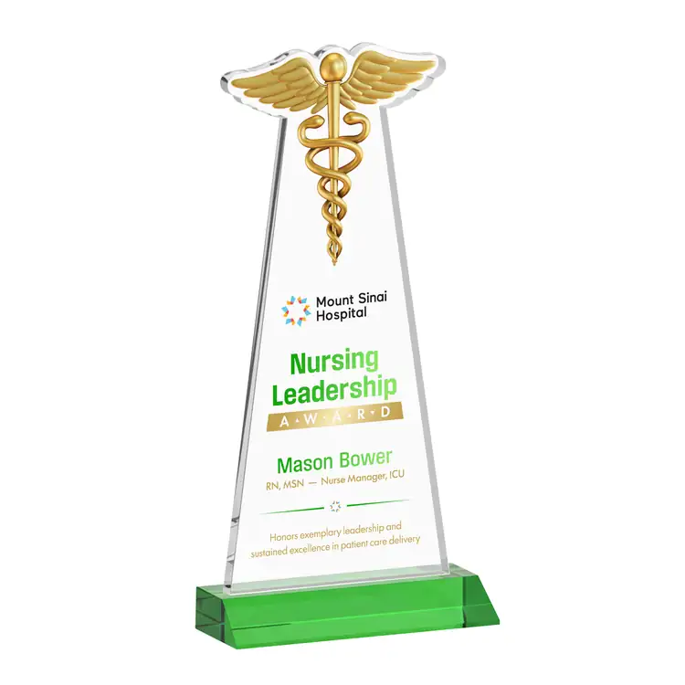 Caduceus Award - Starfire Crystal - Multicolor #4
