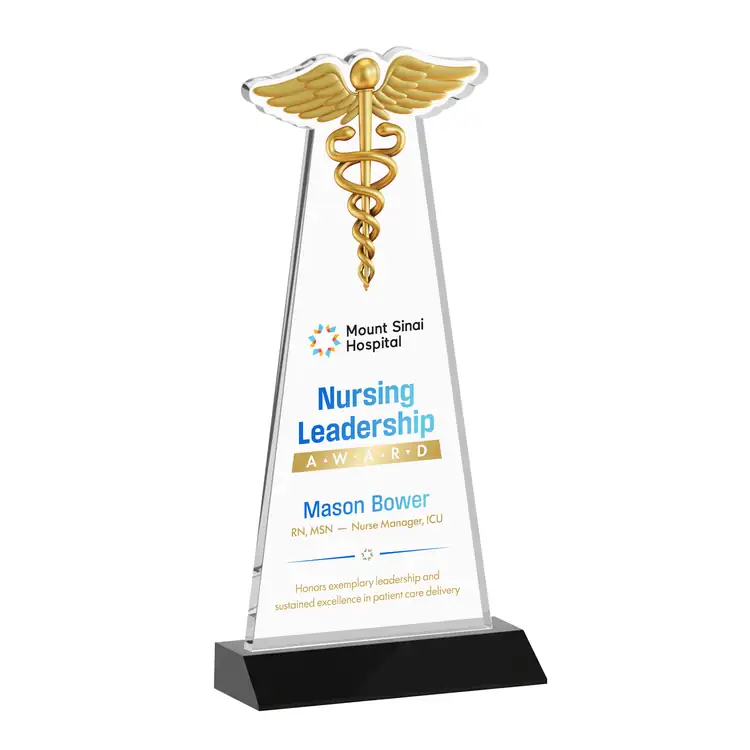 Caduceus Award - Starfire Crystal - Multicolor #5