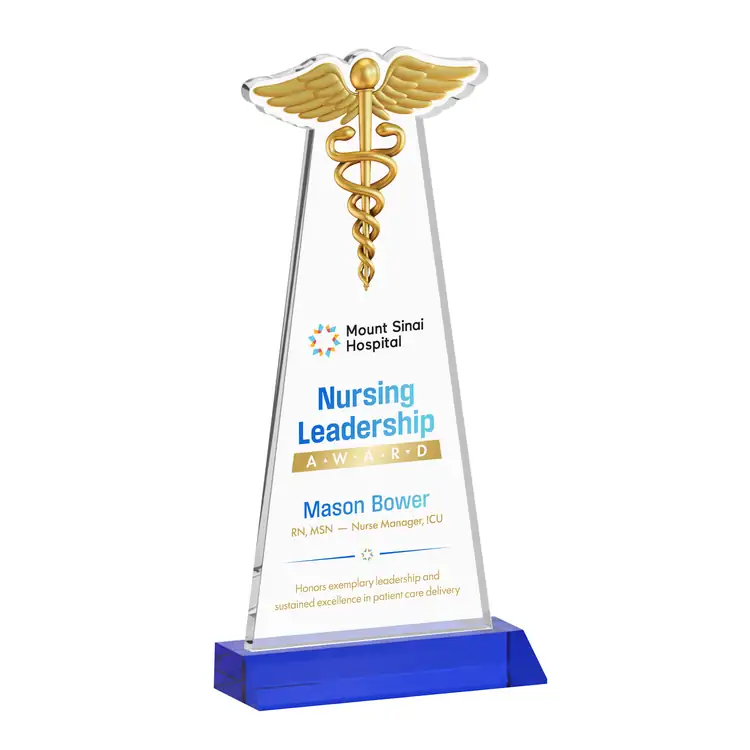 Caduceus Award - Starfire Crystal - Multicolor #6