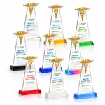 Trophée Caduceus en cristal Starfire - Multicolore