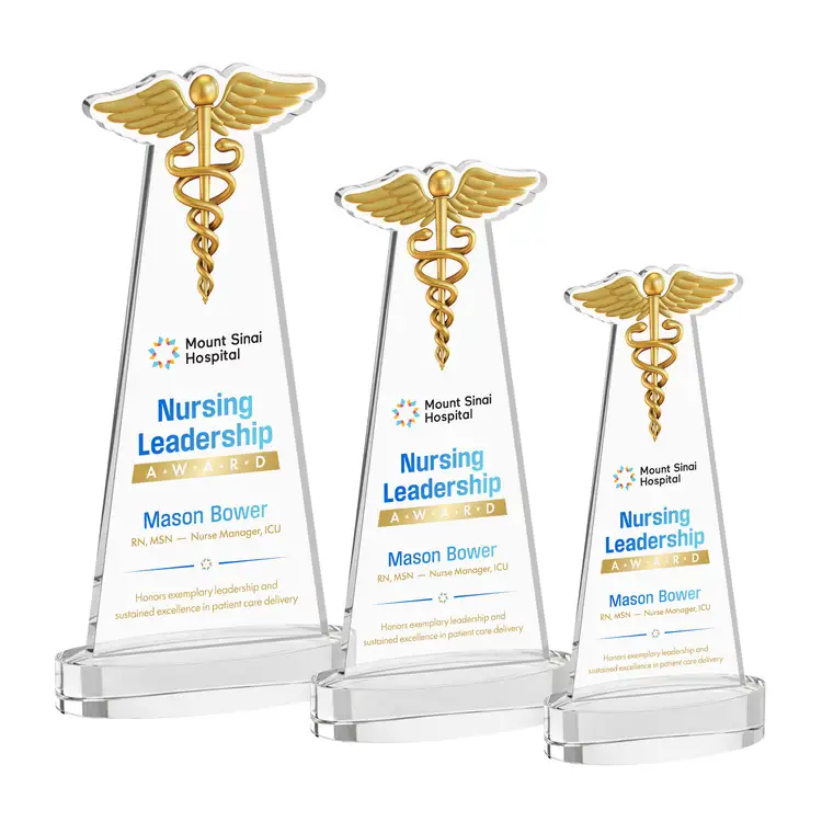 Caduceus Award on Alberton Base - Multicolor Print #10