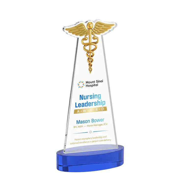 Caduceus Award on Alberton Base - Multicolor Print #15