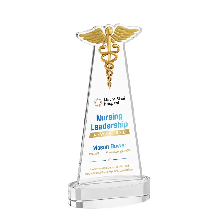 Caduceus Award on Alberton Base - Multicolor Print #19