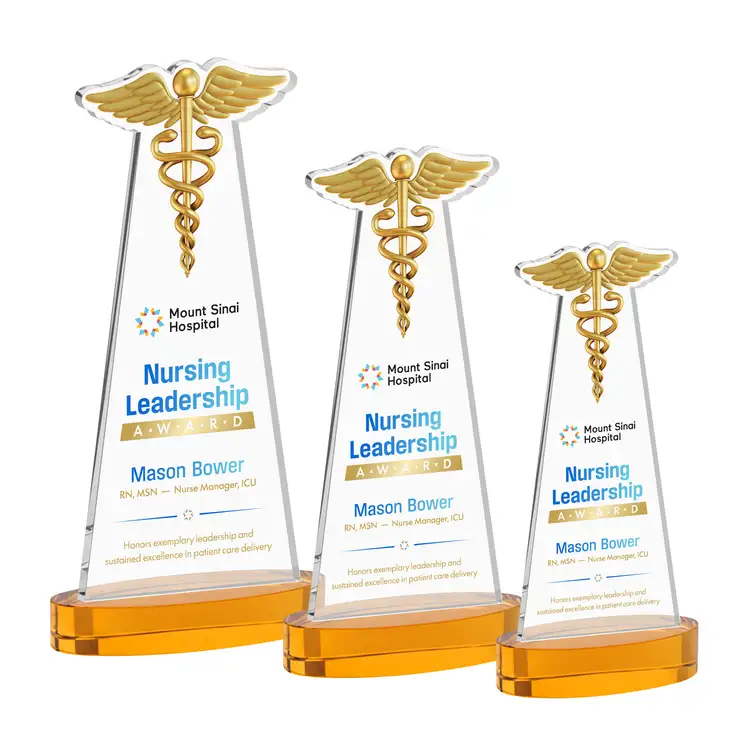 Caduceus Award on Alberton Base - Multicolor Print #2
