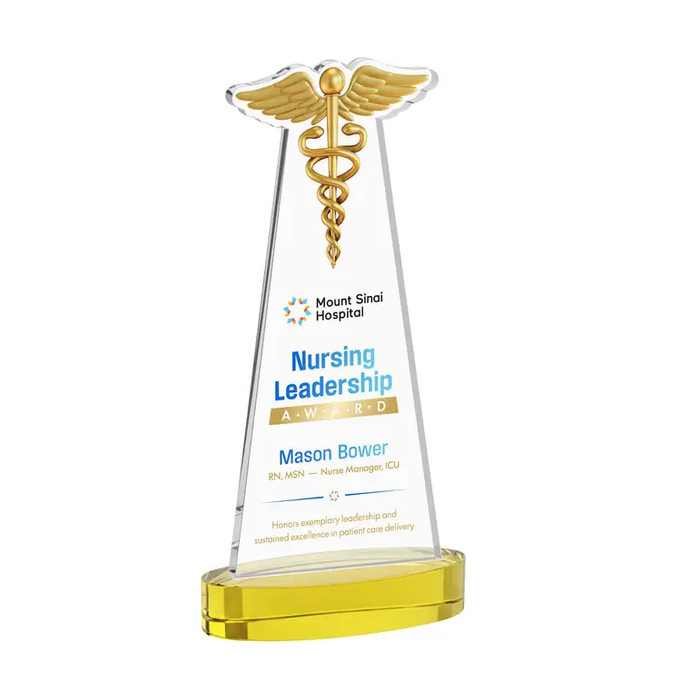 Caduceus Award on Alberton Base - Multicolor Print #21
