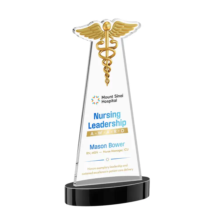 Caduceus Award on Alberton Base - Multicolor Print #23