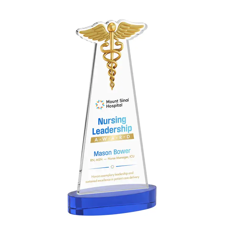 Caduceus Award on Alberton Base - Multicolor Print #24