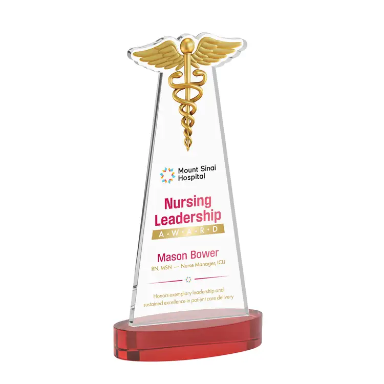 Caduceus Award on Alberton Base - Multicolor Print #25