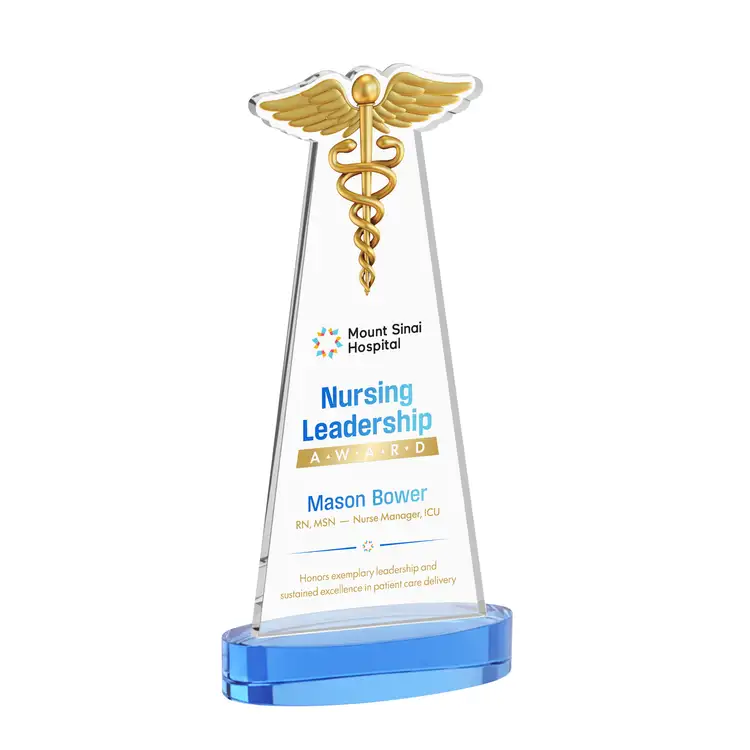 Caduceus Award on Alberton Base - Multicolor Print #26