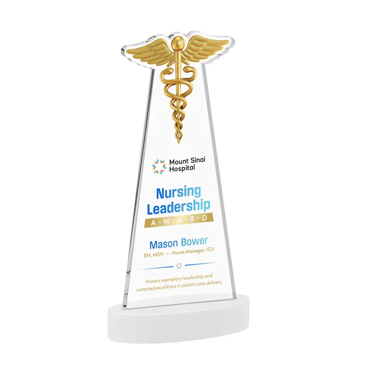 Caduceus Award on Alberton Base - Multicolor Print #27