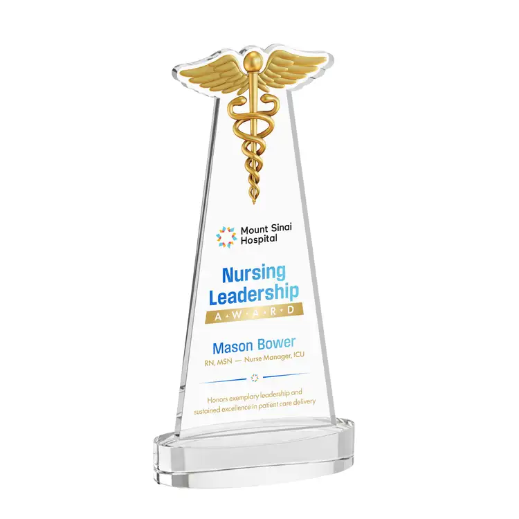 Caduceus Award on Alberton Base - Multicolor Print #28