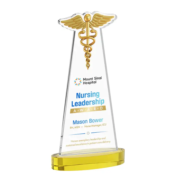 Caduceus Award on Alberton Base - Multicolor Print #30