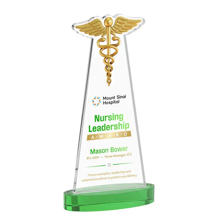 Caduceus Award on Alberton Base - Multicolor Print #31