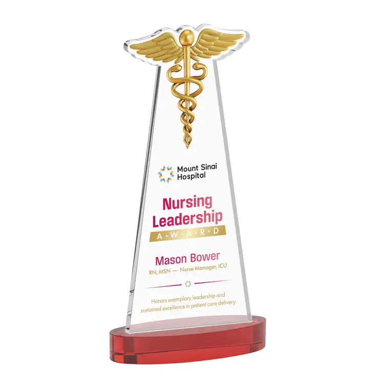 Caduceus Award on Alberton Base - Multicolor Print #34