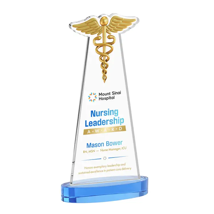 Caduceus Award on Alberton Base - Multicolor Print #35
