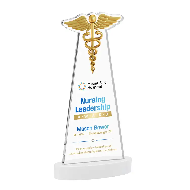 Caduceus Award on Alberton Base - Multicolor Print #36