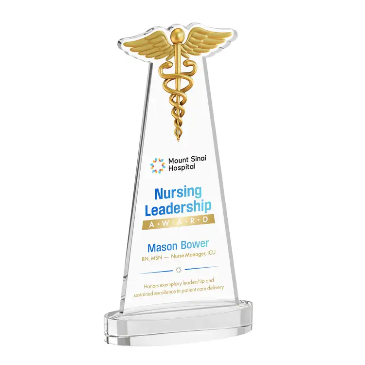 Caduceus Award on Alberton Base - Multicolor Print #37