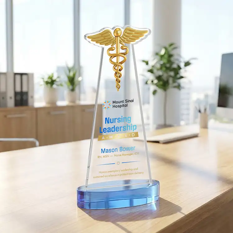 Caduceus Award on Alberton Base - Multicolor Print #39