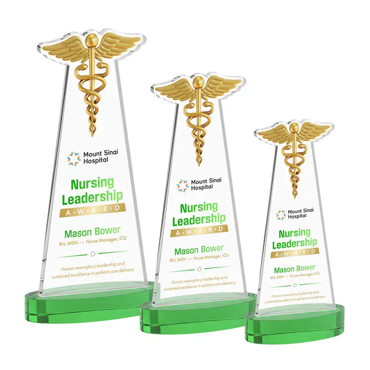 Caduceus Award on Alberton Base - Multicolor Print #4
