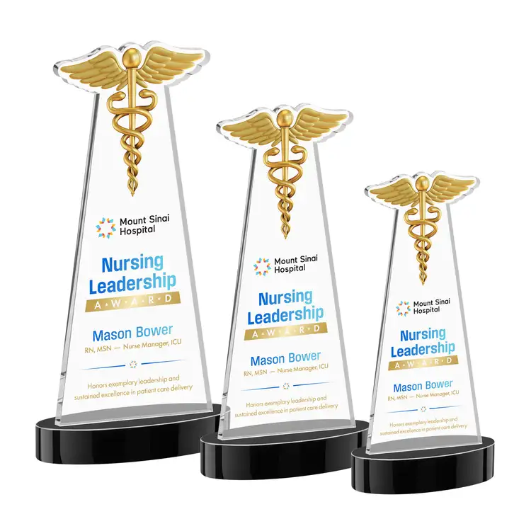 Caduceus Award on Alberton Base - Multicolor Print #5