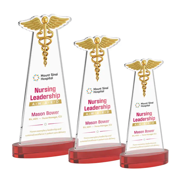 Caduceus Award on Alberton Base - Multicolor Print #7
