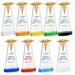 Trophée Caduceus sur socle Alberton - Impression multicolore