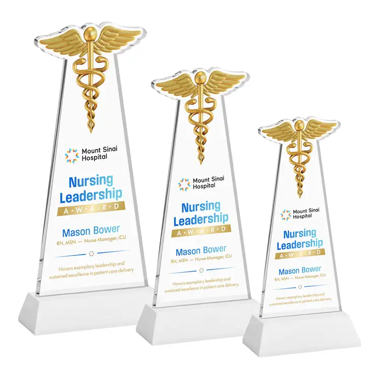 Trophée Caduceus sur socle Hartford - Impression multicolore #10