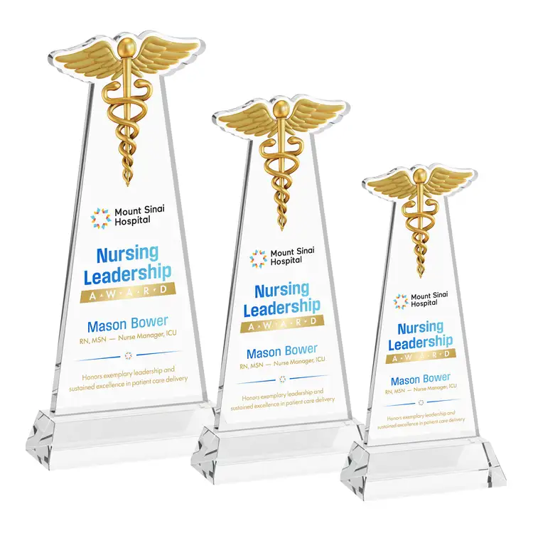 Trophée Caduceus sur socle Hartford - Impression multicolore #11