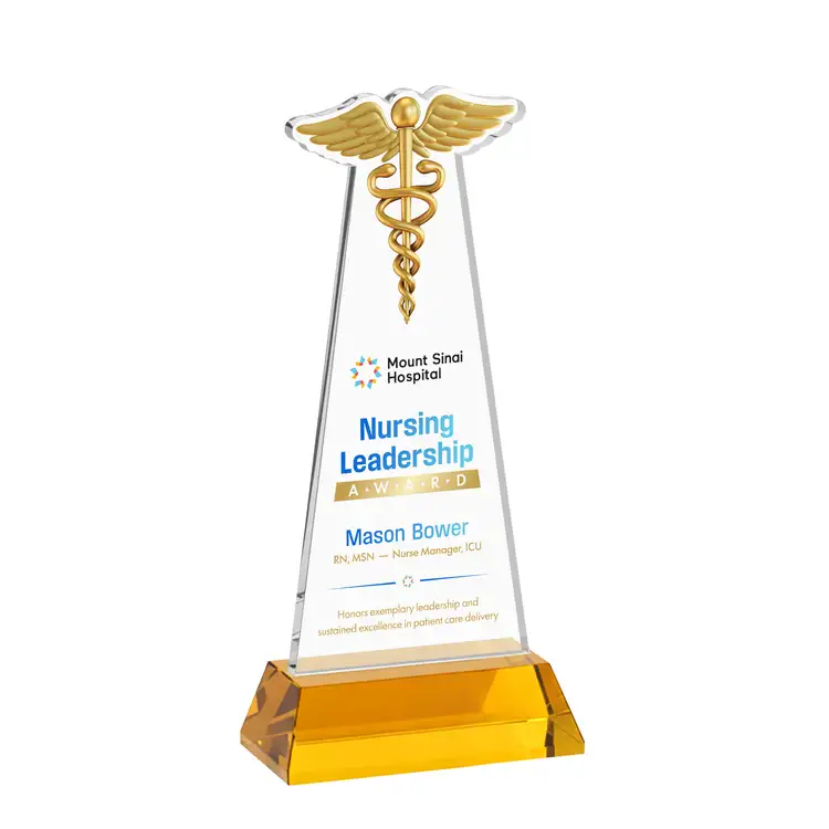 Trophée Caduceus sur socle Hartford - Impression multicolore #12