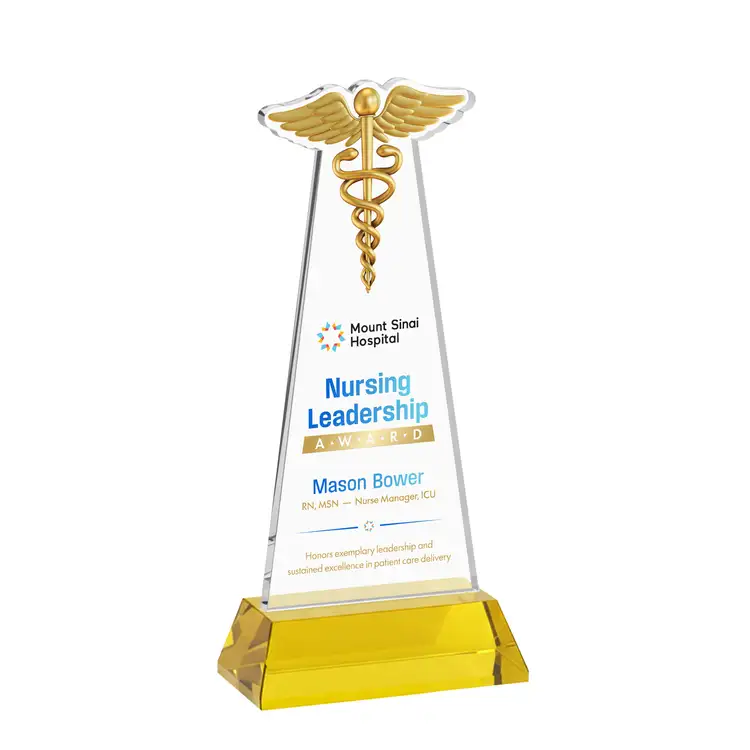 Trophée Caduceus sur socle Hartford - Impression multicolore #13