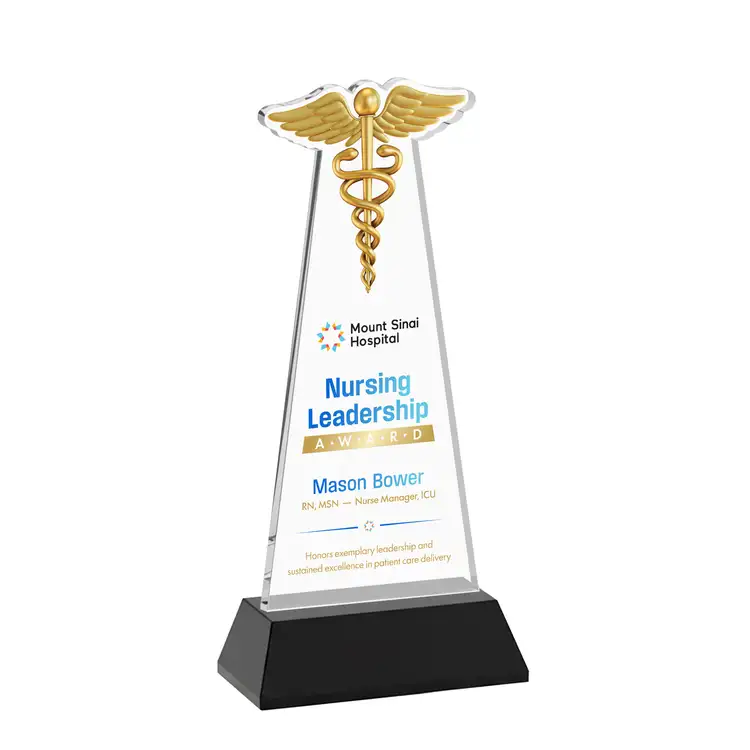 Trophée Caduceus sur socle Hartford - Impression multicolore #15