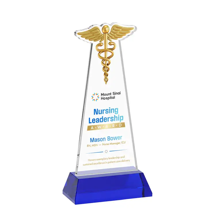 Trophée Caduceus sur socle Hartford - Impression multicolore #16