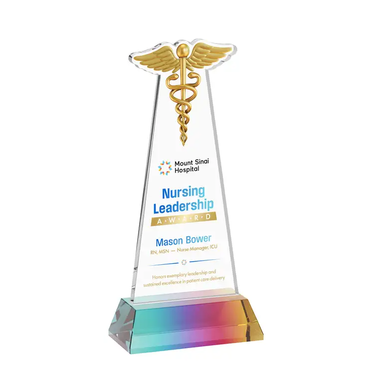 Trophée Caduceus sur socle Hartford - Impression multicolore #17