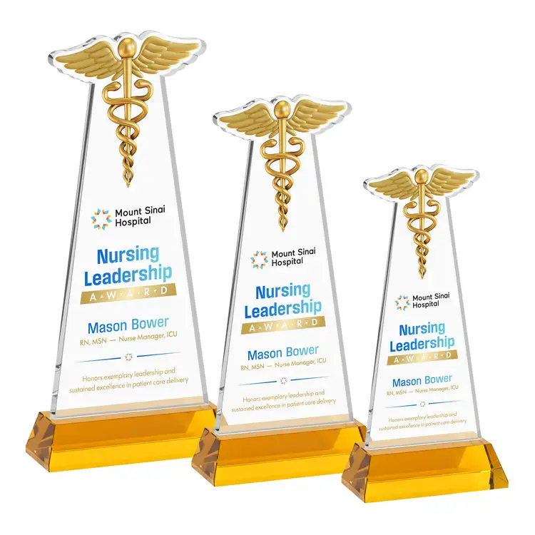 Trophée Caduceus sur socle Hartford - Impression multicolore #2