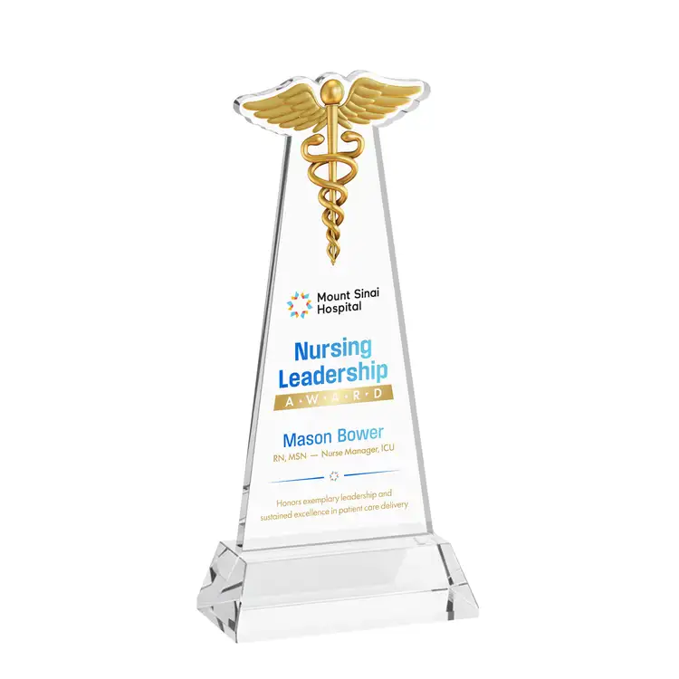 Trophée Caduceus sur socle Hartford - Impression multicolore #21