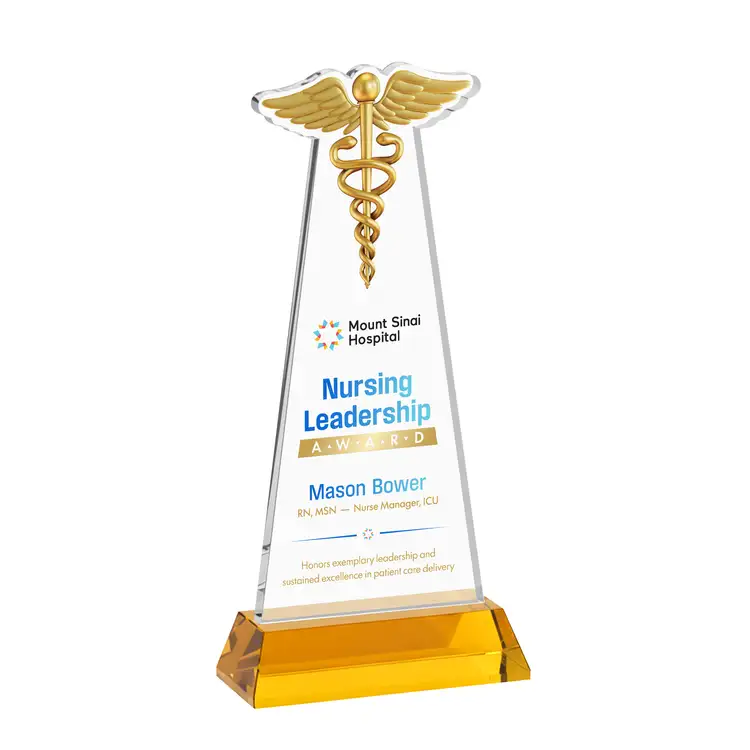 Trophée Caduceus sur socle Hartford - Impression multicolore #22